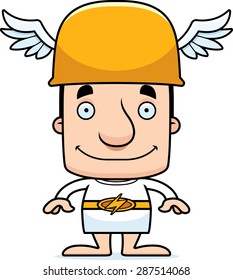 A cartoon Hermes man smiling.