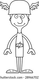 A cartoon Hermes man smiling.