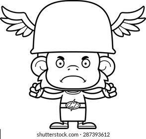 A cartoon Hermes monkey looking angry.