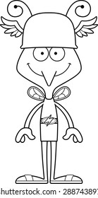 A cartoon Hermes mosquito smiling.