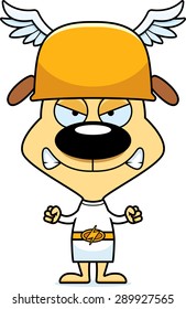 A cartoon Hermes puppy looking angry.