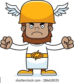 A cartoon Hermes sasquatch looking angry.