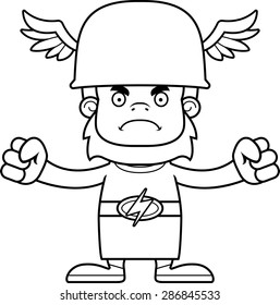 A cartoon Hermes sasquatch looking angry.