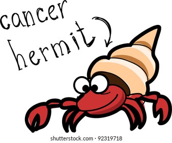 Cartoon hermit cancer