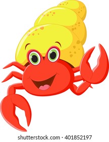 Cartoon hermit crab