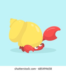 Cartoon hermit crab.