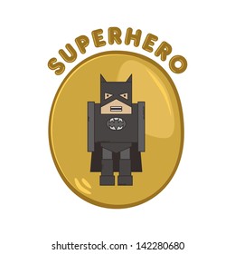 cartoon hero night man