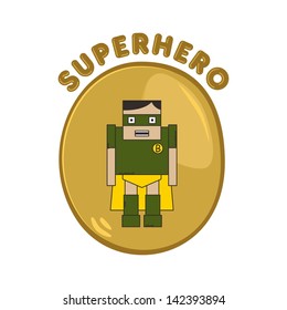 cartoon hero partner warrior