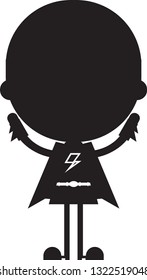 Cartoon Heroic Superhero Silhouette
