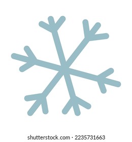 Cartoon hexagonal snowflake isolated on white. National culture symbol of Finland. Vector illustration of Finnish traditional. Scandinavia concept