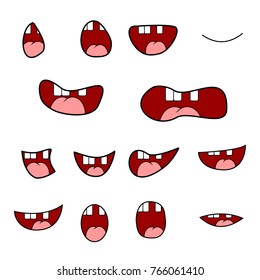 Cartoon Hick Mouth Set