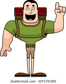 A cartoon hiker with an idea.