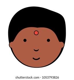 Cartoon hindu man icon