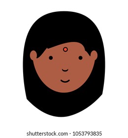 Cartoon hindu woman icon