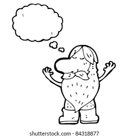 cartoon hippie with long beard