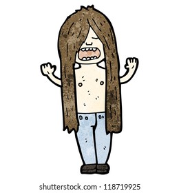 cartoon hippie man