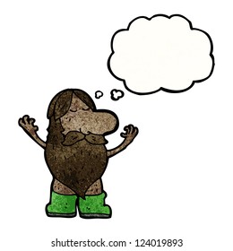 cartoon hippie man