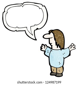 hombre hippie de caricatura