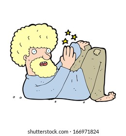 hombre hippie de caricatura