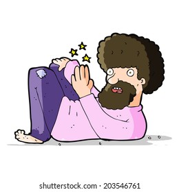 hombre hippie de caricatura