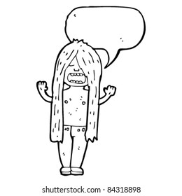 hombre hippie de caricatura