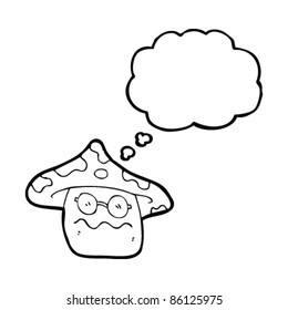 cartoon hippie toadstool
