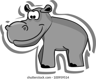 Cartoon hippo
