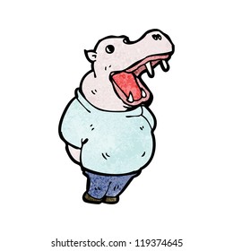 cartoon hippo