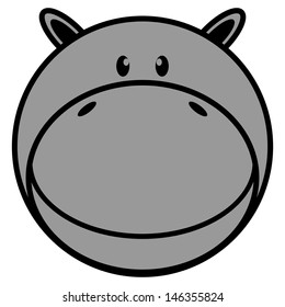 cartoon hippo