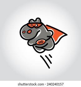 cartoon hippo