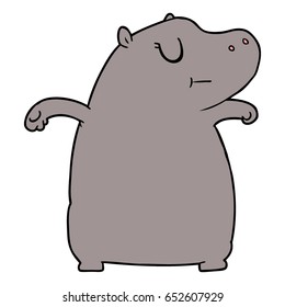cartoon hippo