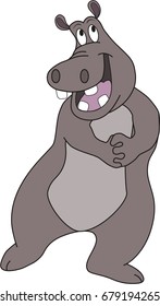 cartoon hippo