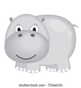 cartoon hippo