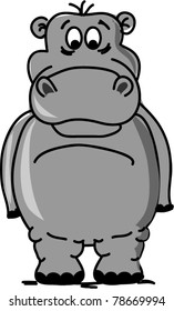 cartoon hippo