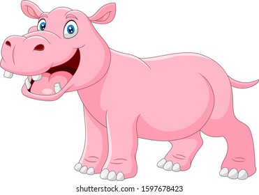 Cartoon Hippo with open mouth