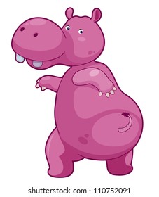 Cartoon Hippo vector