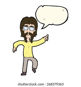 tipo hipster de caricatura