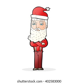 cartoon hipster santa clause
