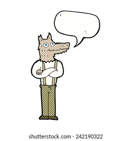 caricatura hipster wolf