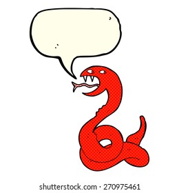 serpiente silvestre de dibujos animados con burbuja de habla