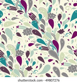 Cartoon holiday background. Seamless pattern
