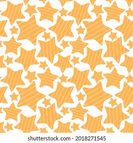 Cartoon holiday star stripes. seamless pattern. Vector Illustration.