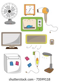 cartoon home appliance icon