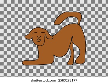 Cartoon of home dog vector icon for web design, children's coloring book.