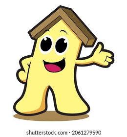 Cartoon home illustration for real estate