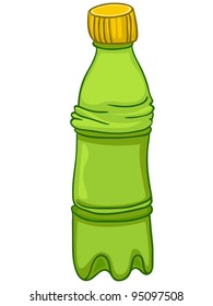 Botella de cocina casera aislada de fondo blanco. Vector.