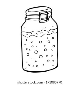 cartoon home made preserve