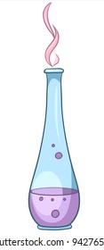 Cartoon Home Vase Isolated on White Background. Vector.