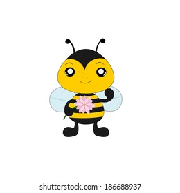 Cartoon honey bee