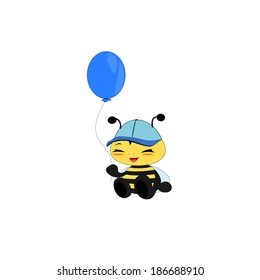 Cartoon honey bee baby